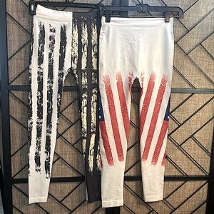 NEW WITHOUT TAGS CONNECTION 18 SPANDEX SIZE S/M LEGGINGS 2 PIECE SET